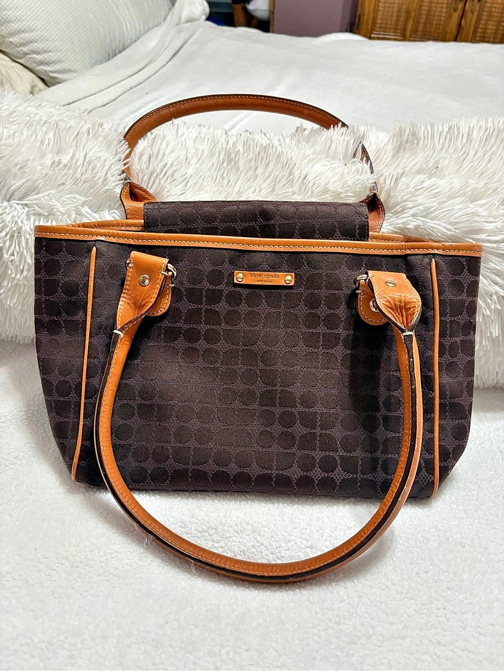 Coach Signature Canvas Tote Brown & Black